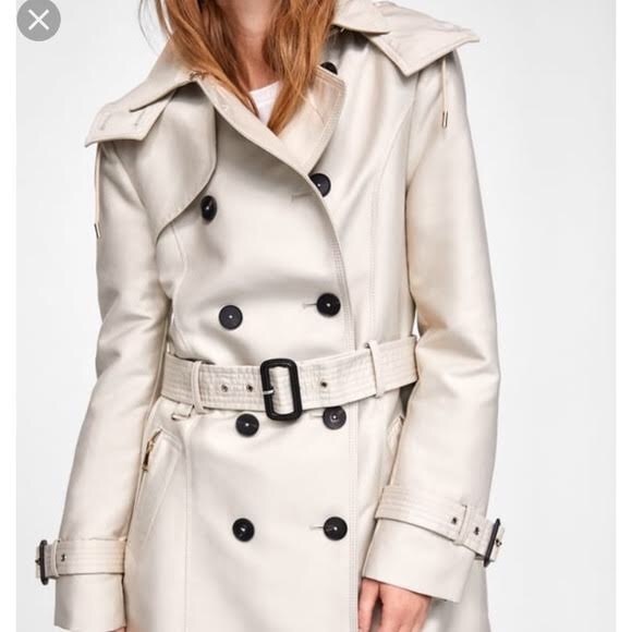 Zara Hooded Trench Coat - Picture 3 of 8